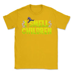 I Smell-Children Funny Halloween Words Unisex T-Shirt - Gold
