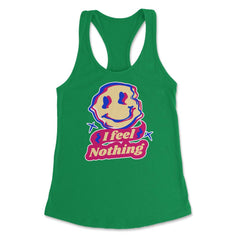 I Feel Nothing Funny Anti-Valentines Day Melting Smiley Icon graphic - Kelly Green