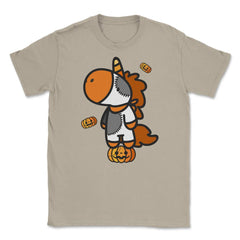 Halloween Unicorn with Pumpkins T Shirts Gifts Unisex T-Shirt - Cream