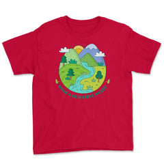 What a beautiful world Earth Day design Gifts graphic Tee Youth Tee - Red
