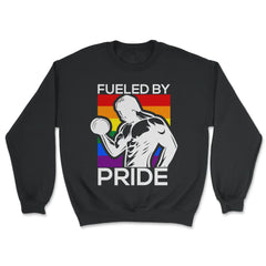 Fueled by Pride Gay Pride Iron Guy Gift graphic - Unisex Sweatshirt - Black
