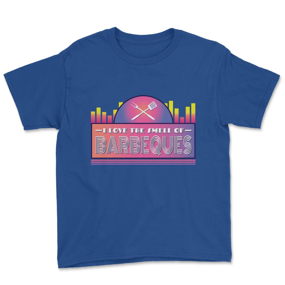 I Love the Smell of BBQ Funny Vaporwave Aesthetic Retro print Youth - Royal Blue