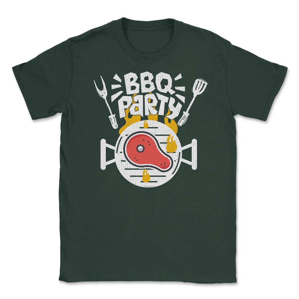 Funny Barbecue Party Retro Grilling Vintage Grunge design Unisex - Forest Green