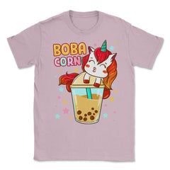 Boba Tea Bubble Tea Cute Kawaii Unicorn Gift design Unisex T-Shirt - Light Pink