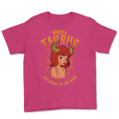 Taurus Zodiac Sign Anime Girl Art graphic Youth Tee - Heliconia