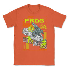 Frog Robotic Pet Mechanical Animal Frog Pet design Unisex T-Shirt - Orange