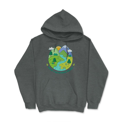 What a beautiful world Earth Day design Gifts graphic Tee Hoodie - Dark Grey Heather