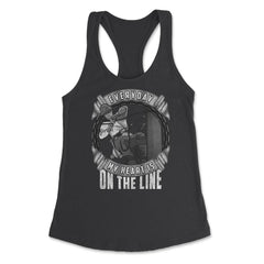 Everyday My Heart is on the Line for Lineworker Gift  print Women's - Black