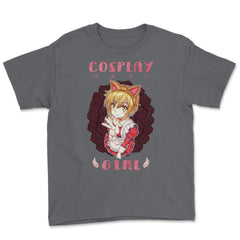 Cosplay Anime Girl Gift print Youth Tee - Smoke Grey
