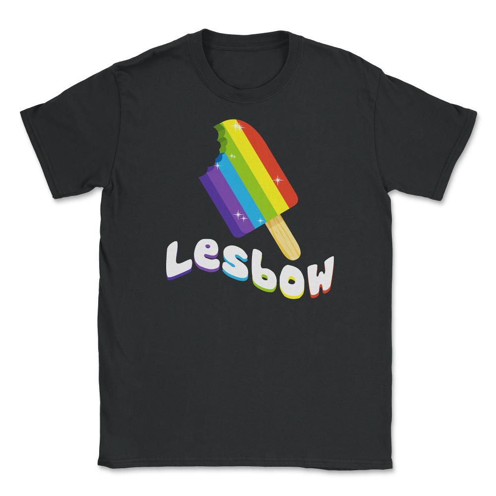 Lesbow Rainbow Ice cream Gay Pride Month t-shirt Shirt Tee Gift - Black