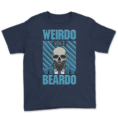 Weirdo with a Beardo Funny Bearded Skeleton with Glasses product - Navy