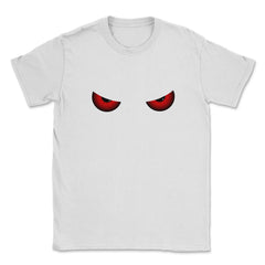 Evil Red Scary Eyes Halloween T Shirts & Gifts Unisex T-Shirt - White