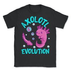 Funny Axolotl Lover Mexican Salamander Evolution design - Unisex T-Shirt - Black