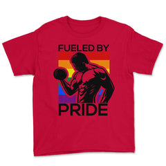 Fueled by Pride Gay Pride Iron Guy2 Gift product Youth Tee - Red