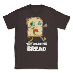 The Walking Bread Funny Halloween Zombie Bread Unisex T-Shirt - Brown