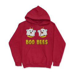 Boo Bees Halloween Ghost Bees Characters Funny Hoodie - Red