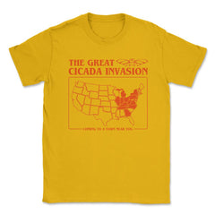 Cicada Invasion Coming to These States in US Map Cool graphic Unisex - Gold