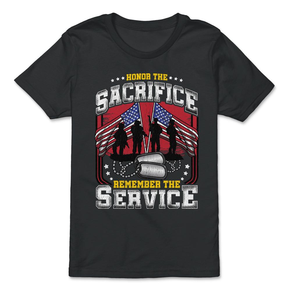 Honor the Sacrifice Remember the Service US patriots design - Premium Youth Tee - Black