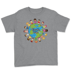 Happy Earth Day Children Around the World Gift for Earth Day print - Grey Heather
