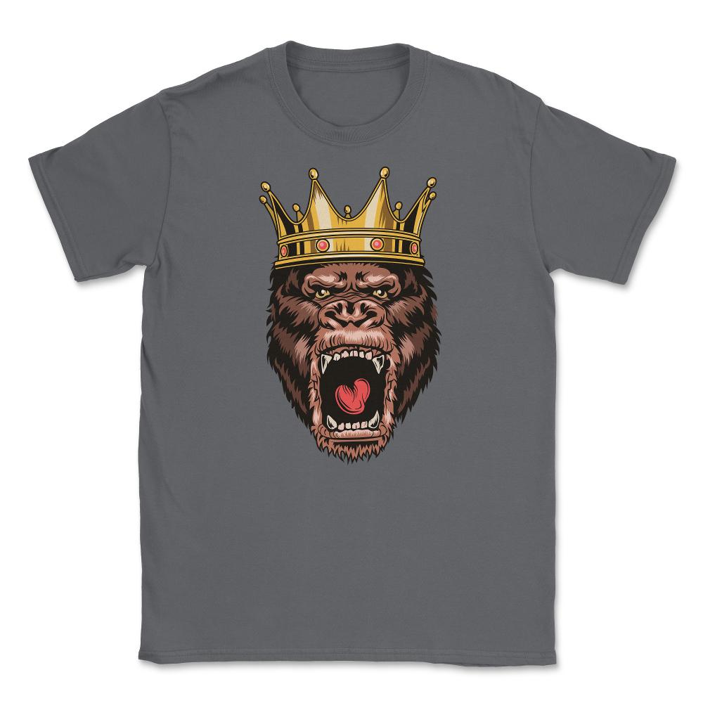 King Gorilla Head Angry Great Ape Wearing A Crown Design product - Smoke Grey