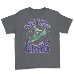 Let’s Party Gras Funny Mardi Gras Bird Drinking product Youth Tee - Smoke Grey