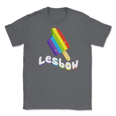 Lesbow Rainbow Ice cream Gay Pride Month t-shirt Shirt Tee Gift - Smoke Grey