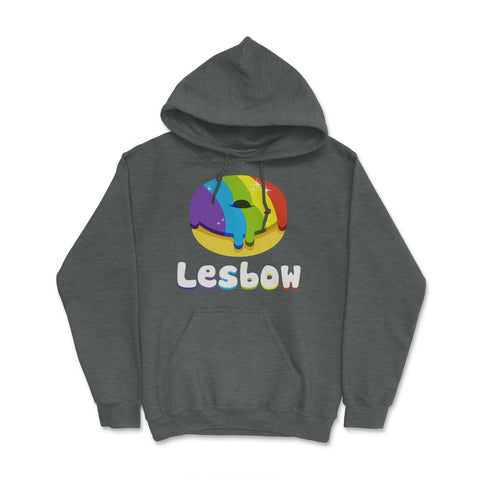 Lesbow Rainbow Donut Gay Pride Month t-shirt Shirt Tee Gift Hoodie - Dark Grey Heather