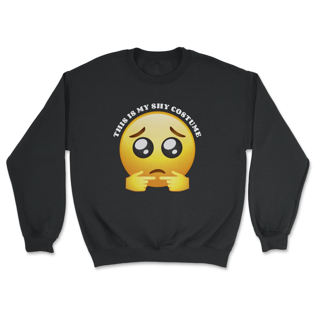 Shy Quote Halloween Costume Shy Emoticon & Fingers product - Unisex Sweatshirt - Black