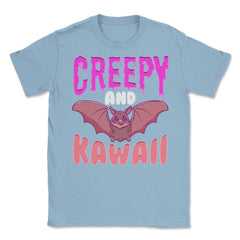 Halloween Creepy and Kawaii Cute Bat-Character Gif Unisex T-Shirt - Light Blue