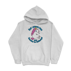 Fat Unicorns are harder to kidnap! Funny Humor design gift Hoodie - White