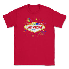 Married In Las Vegas 2021 Lesbian Pride graphic Unisex T-Shirt - Red