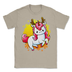 Kawaii Xmas Unicorn Funny Humor  Unisex T-Shirt - Cream