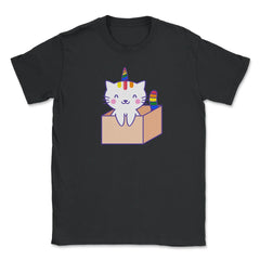 Caticorn Rainbow Gay Pride product Unisex T-Shirt - Black