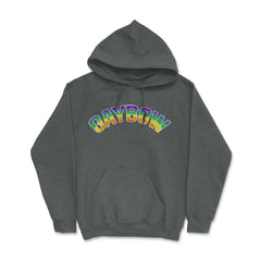 Gaybow Rainbow Word Art Gay Pride t-shirt Shirt Tee Gift Hoodie - Dark Grey Heather