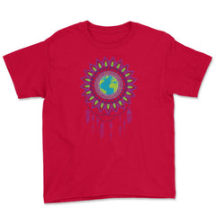 Earth Mandala Earth Day design Gifts graphic Tee Youth Tee - Red