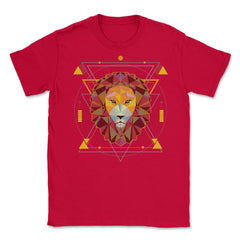 Lion Polygonal Art Leo Zodiac Sign & Lion Lovers product Unisex - Red