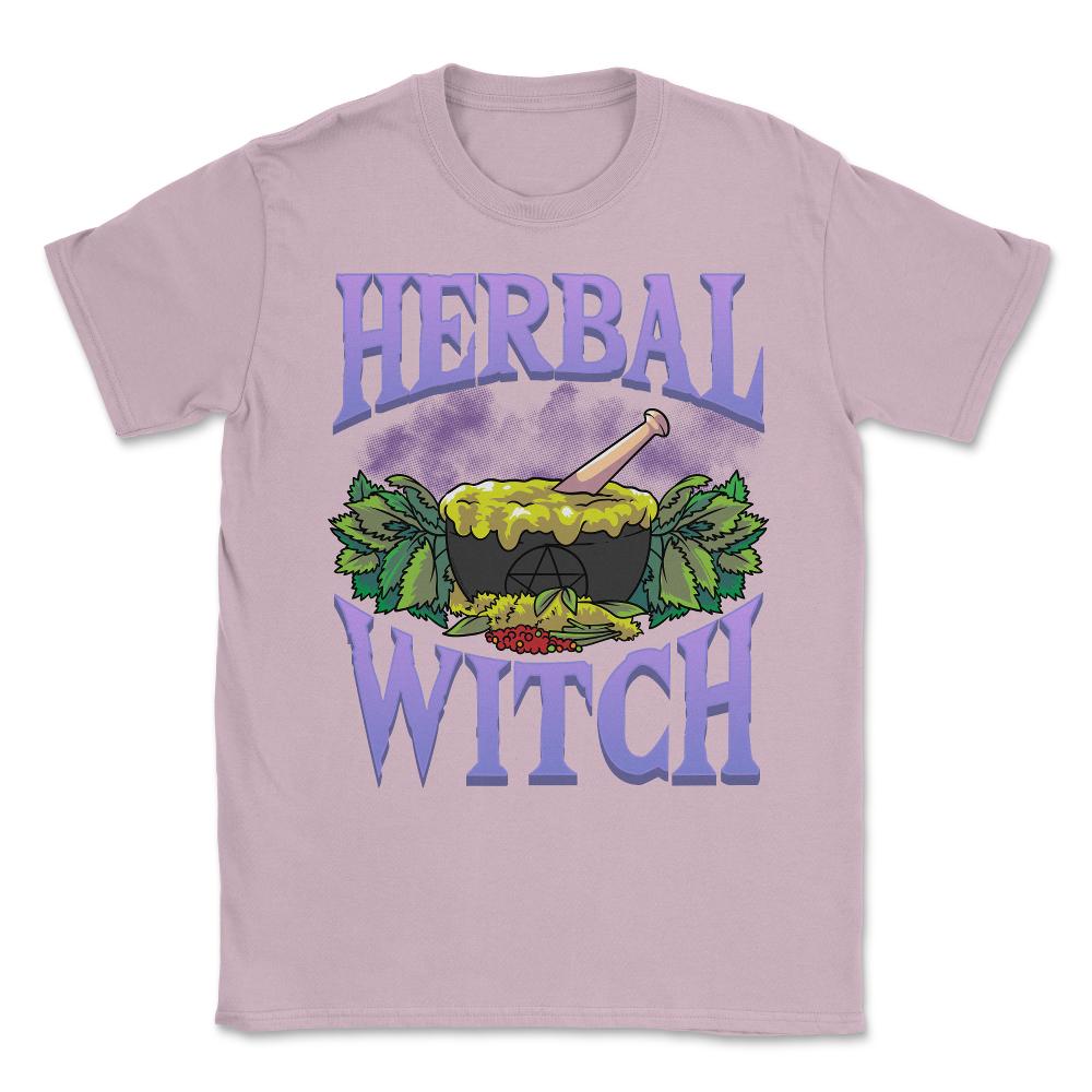 Herbal Witch Funny Apothecary & Herbalism Humor design Unisex T-Shirt - Light Pink