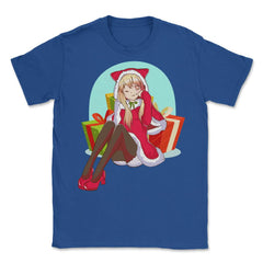 Christmas Anime Girl Unisex T-Shirt - Royal Blue