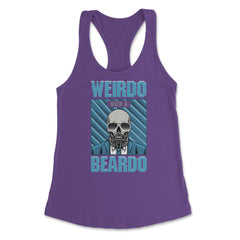 Weirdo with a Beardo Funny Bearded Skeleton with Glasses product - Purple