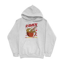 Ramen Bowl 10% noodles 90% love Japanese Aesthetic Meme graphic Hoodie - White