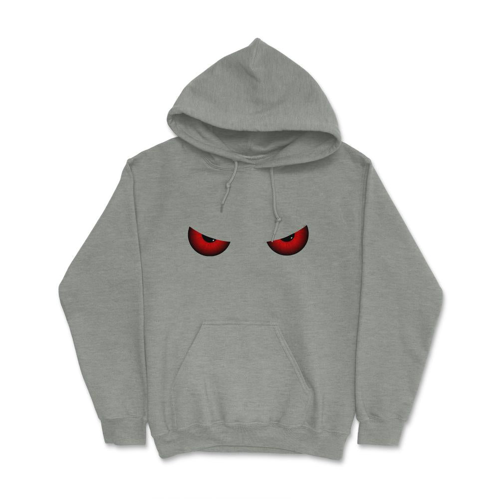 Evil Red Scary Eyes Halloween T Shirts & Gifts Hoodie - Grey Heather