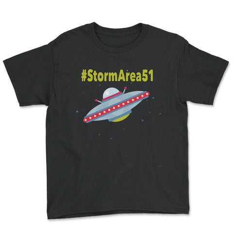 #stormarea51 Storm Area 51 Funny Alien UFO design by ASJ product - Black