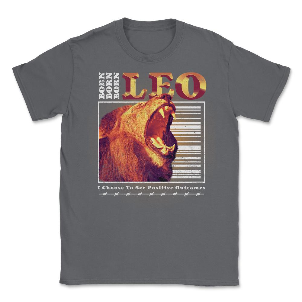 Born Leo Zodiac Sign Astrology Horoscope Roaring Lion design Unisex - Smoke Grey