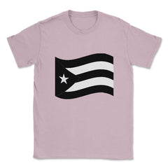 Puerto Rico Black Flag Resiste Boricua by ASJ print Unisex T-Shirt - Light Pink