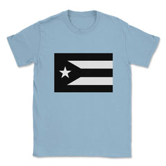 Puerto Rico Black Flag Resiste Boricua by ASJ product Unisex T-Shirt - Light Blue