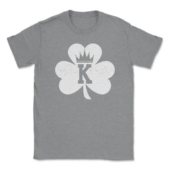 Shamrock King Saint Patrick Humor Unisex T-Shirt - Grey Heather