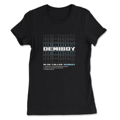 Demiboy Definition Male & Agender Color Flag Pride print - Women's Tee - Black