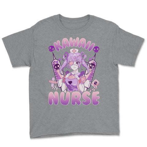Anime Girl Nurse Design Gift product Youth Tee - Grey Heather