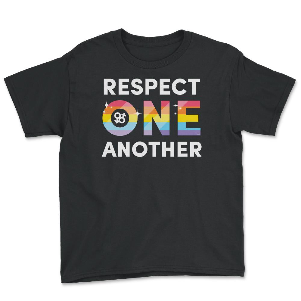 LGBTQ Respect One Another Pride Equality Gift design - Youth Tee - Black