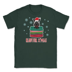 Ready for XMAS Scottish Terrier Funny Humor T-Shirt Tee Gift Unisex - Forest Green
